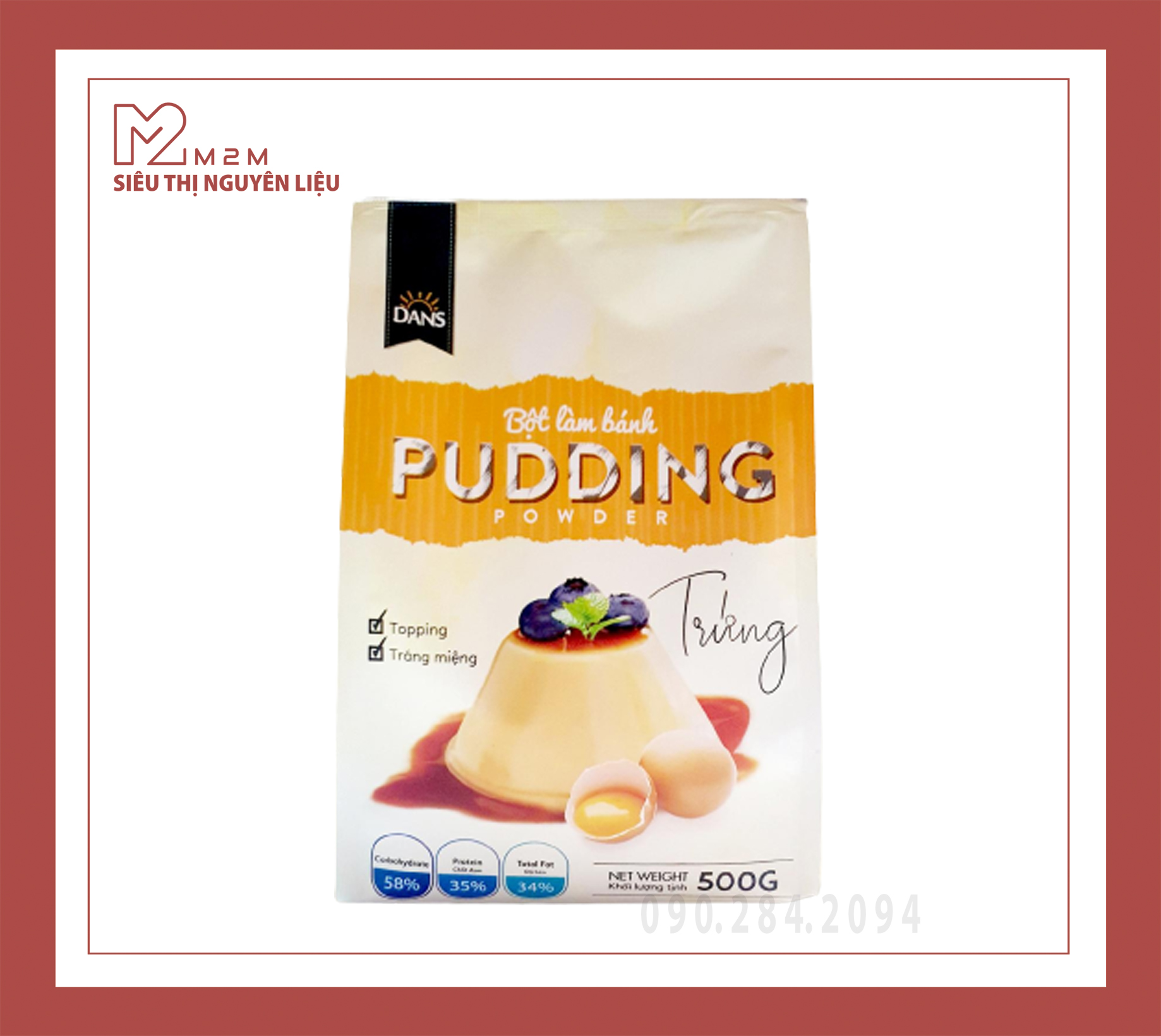 Bột Pudding Trứng DANS 500gr