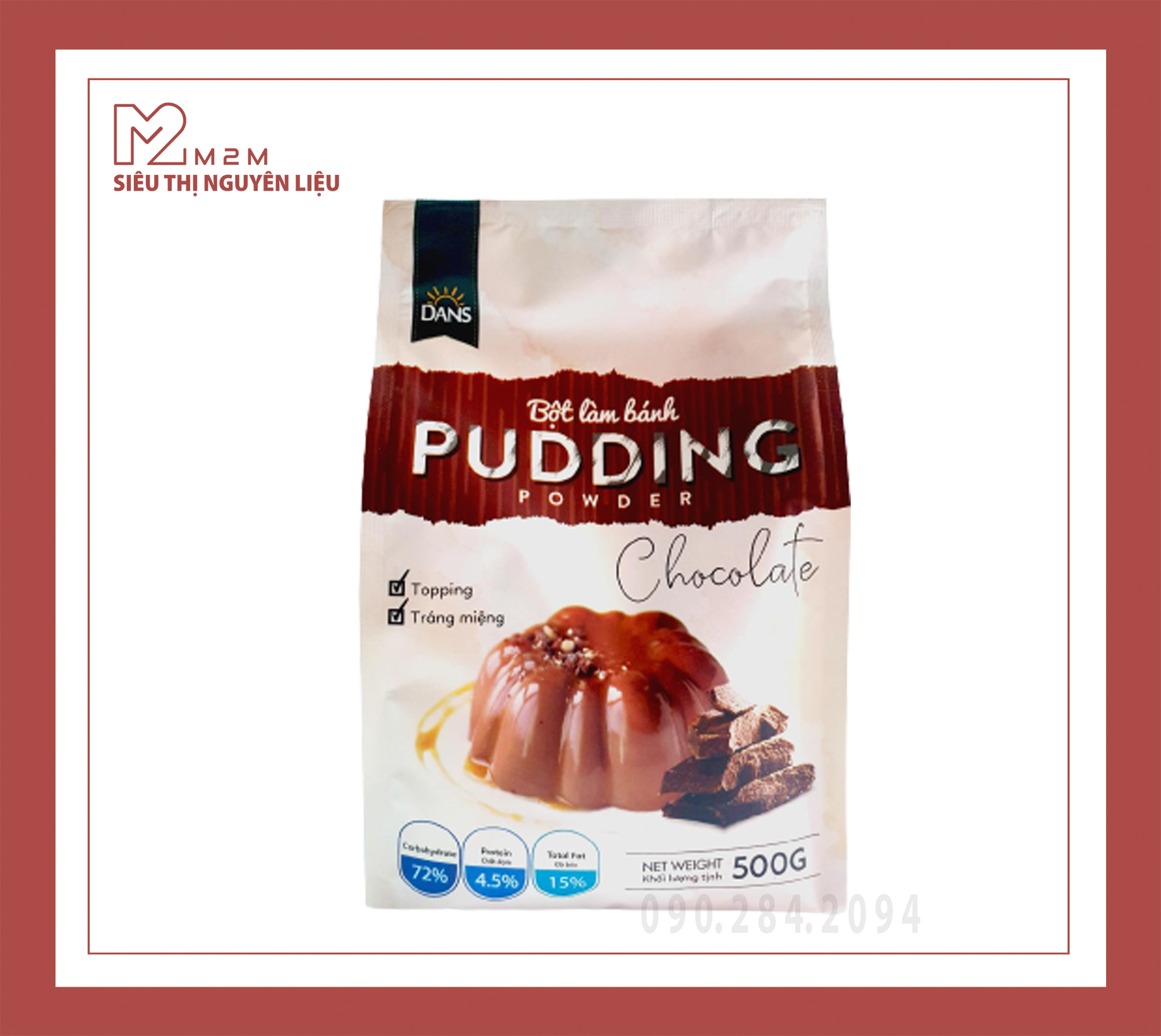 Bột Pudding Chocolate DANS 500gr