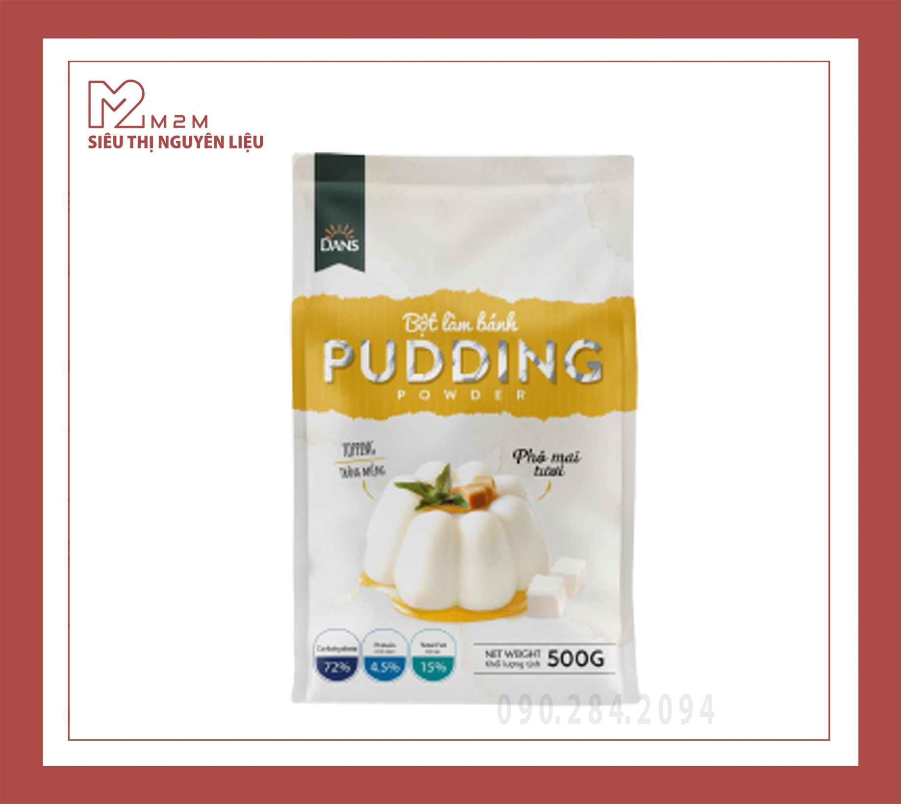 Bột Pudding Phô mai DANS 500gr