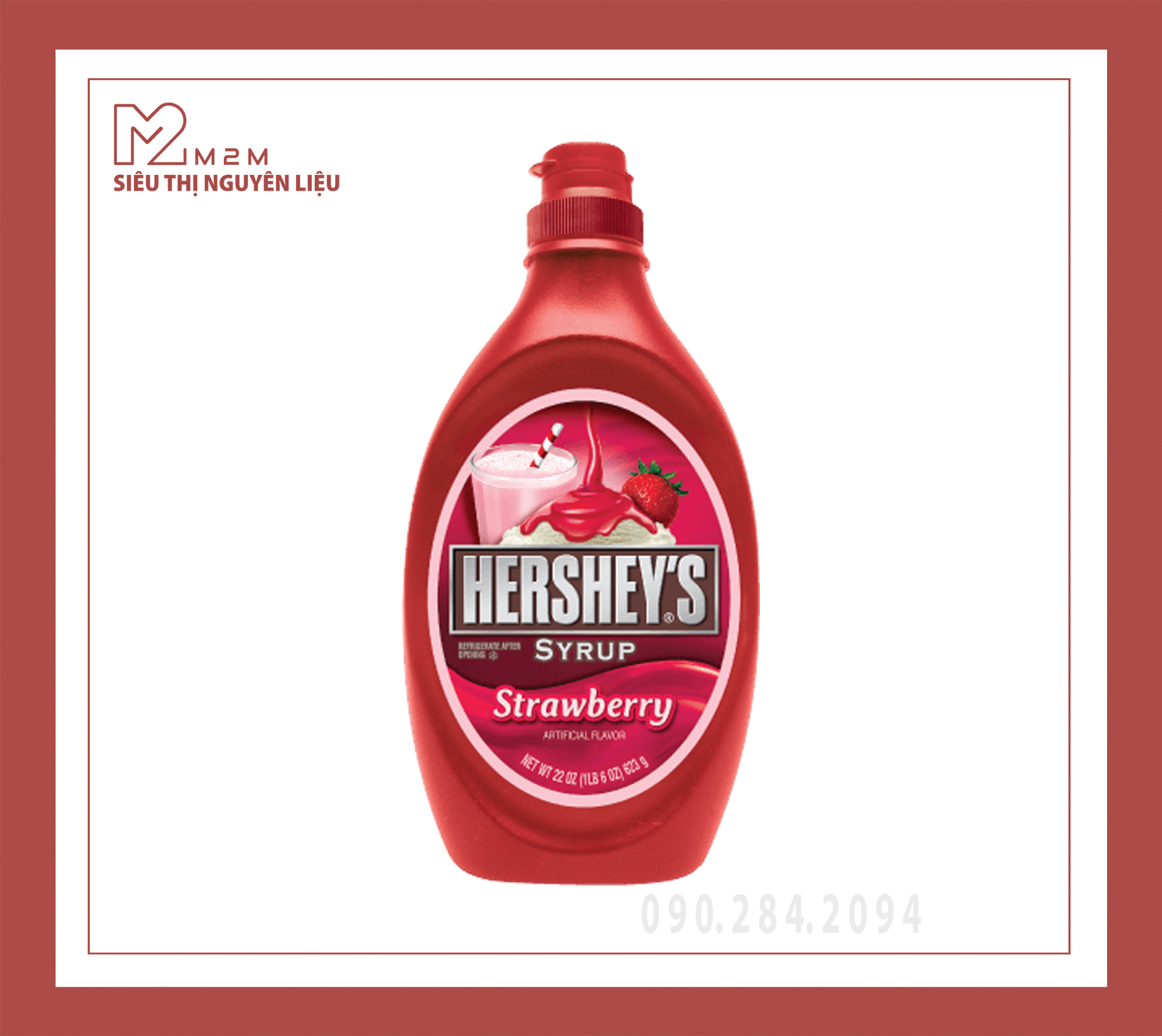 Sốt Hershey vị Dâu tây chai 632g