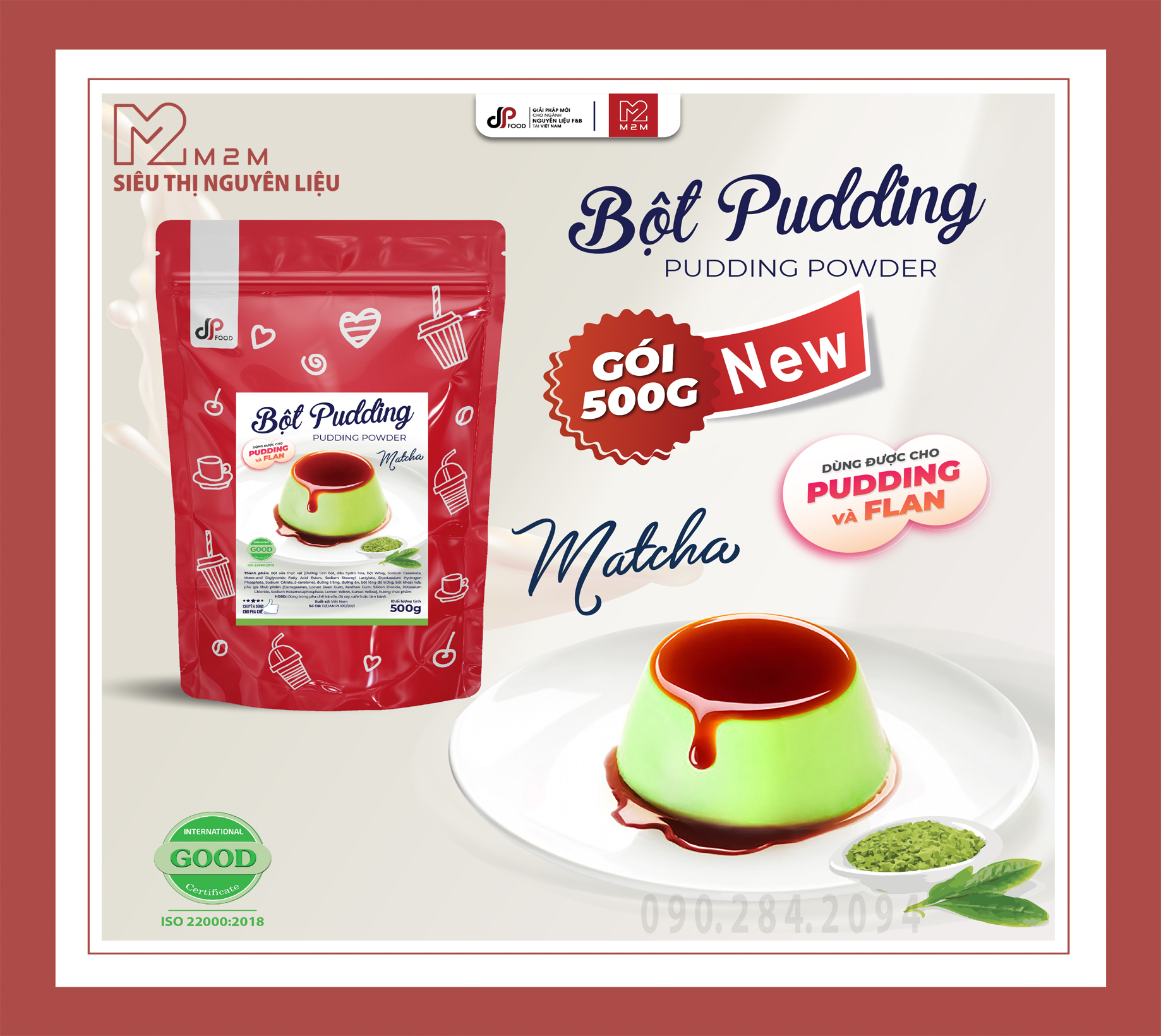 BỘT PUDDING MATCHA  DPFOOD