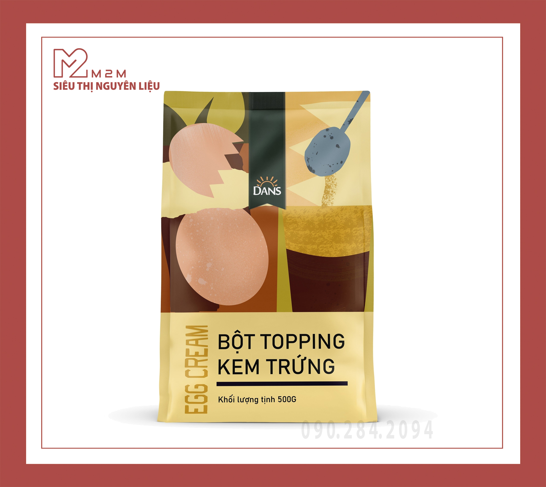 Bột Topping Kem Trứng Dans 500gr