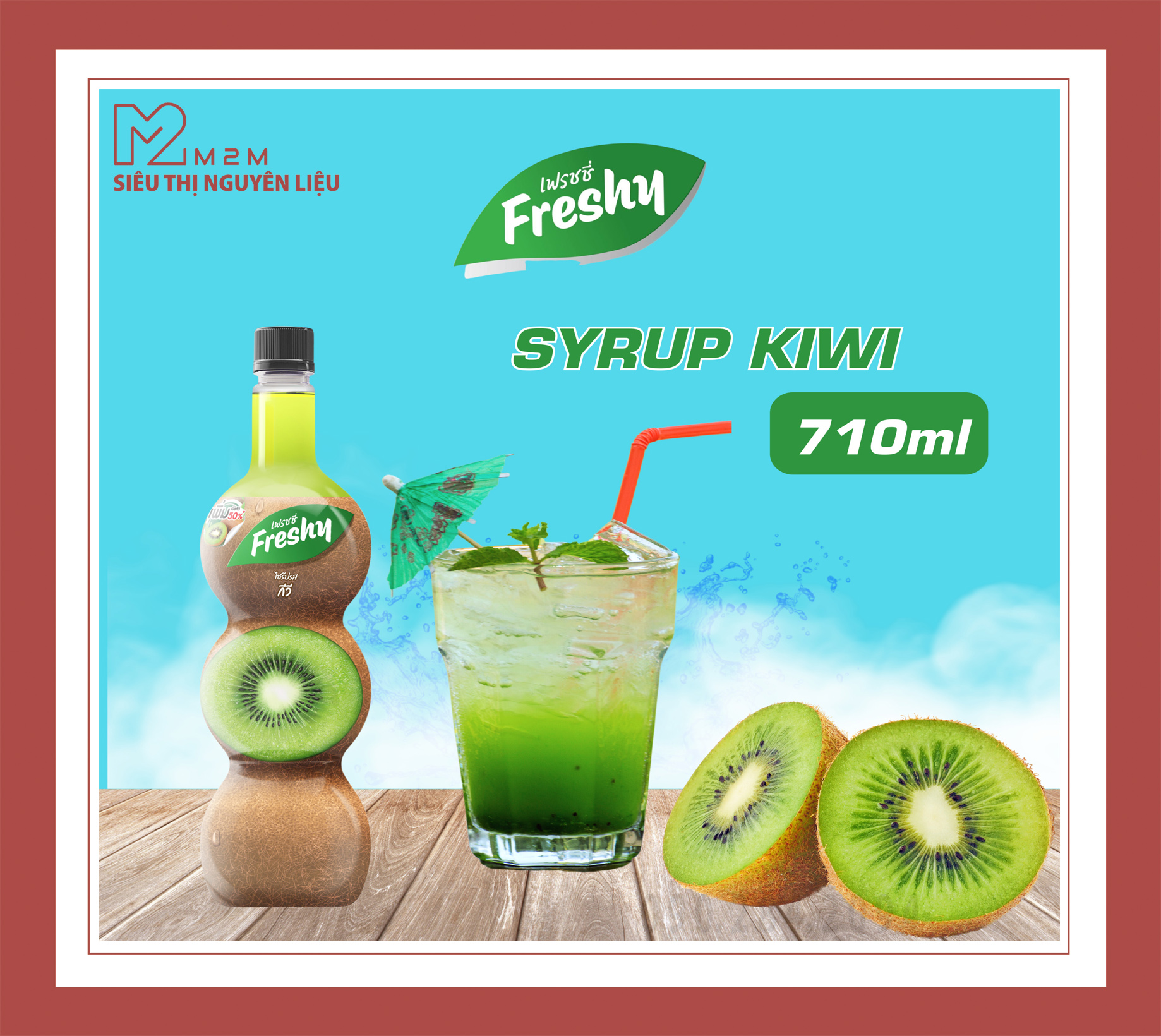 Syrup kiwi Freshy Kiwi 710ml