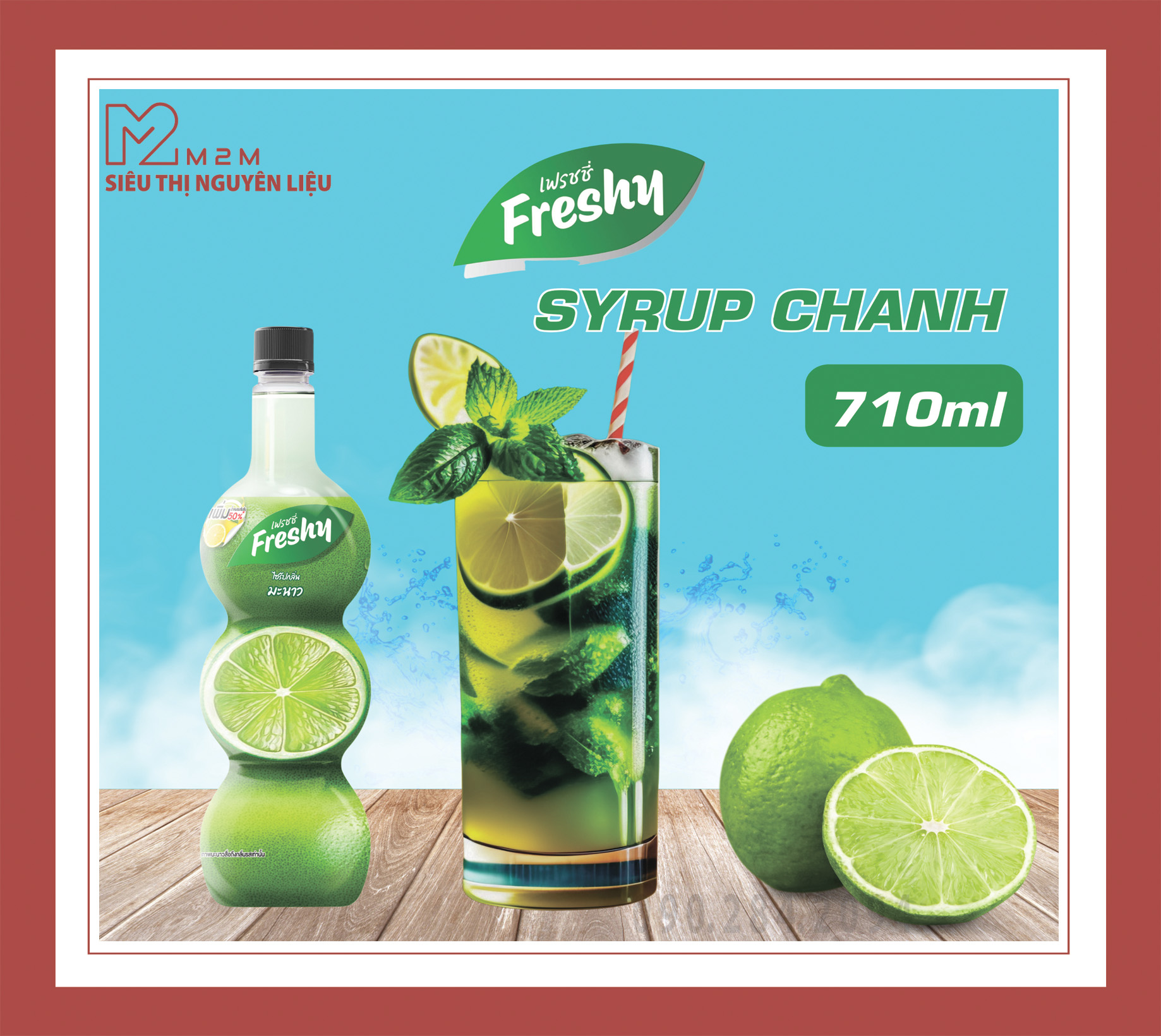 Syrup Chanh Xanh Freshy 710ml