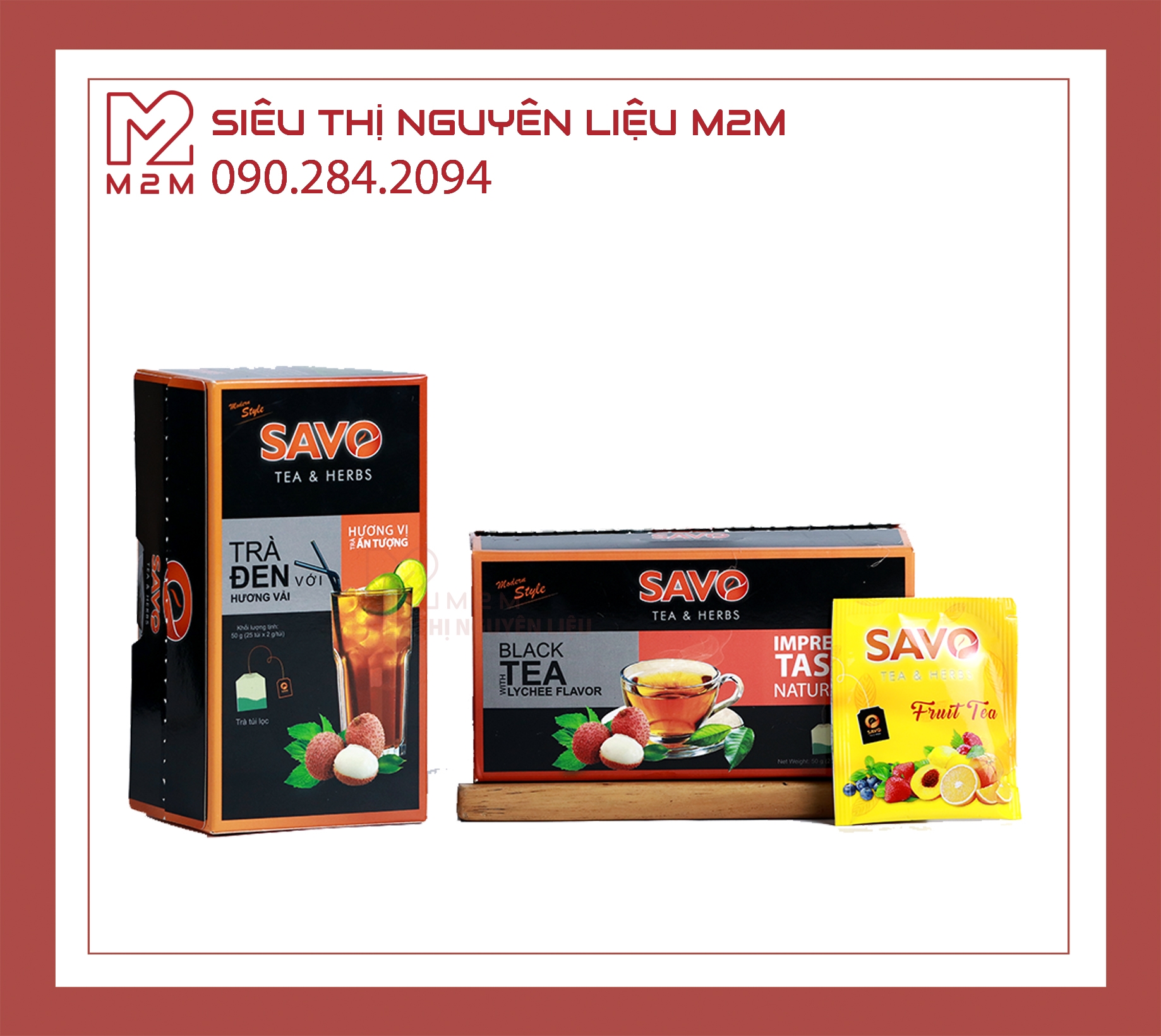 Trà Vải Túi Lọc SAVO (25 gói x 2g)