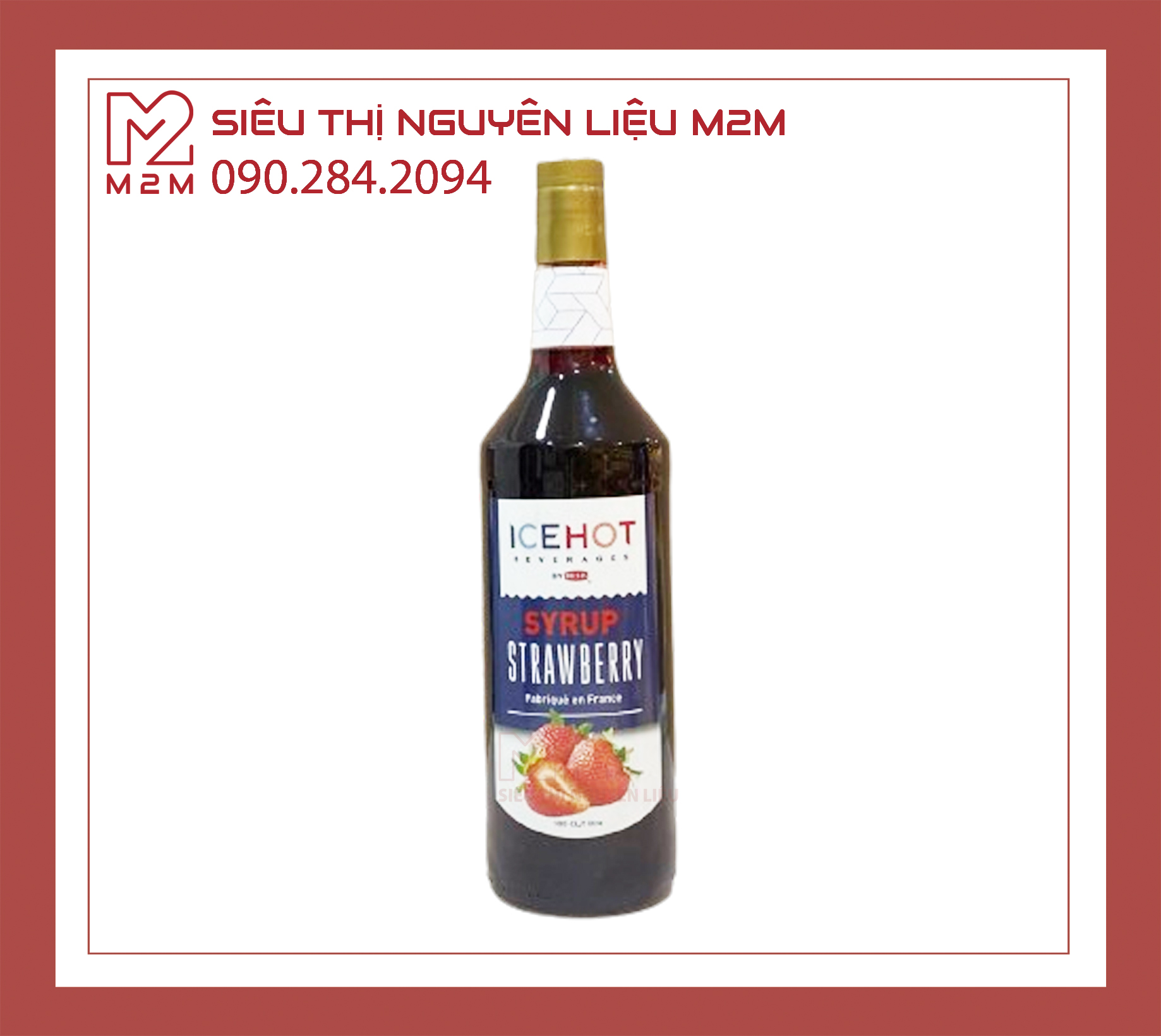 Siro Dâu Ice Hot Strawberry Syrup 1L