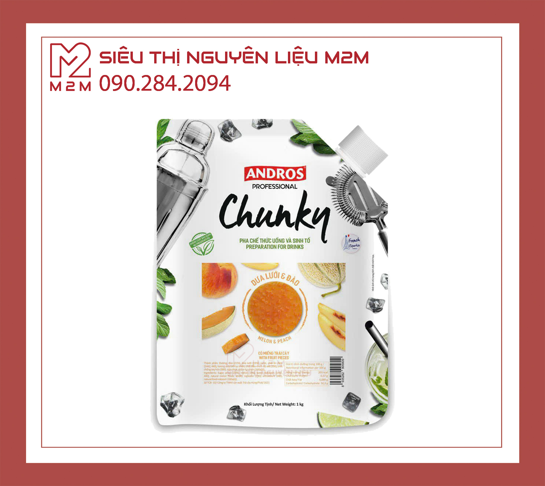 Mứt Dưa Lưới Đào Chunky 1Kg